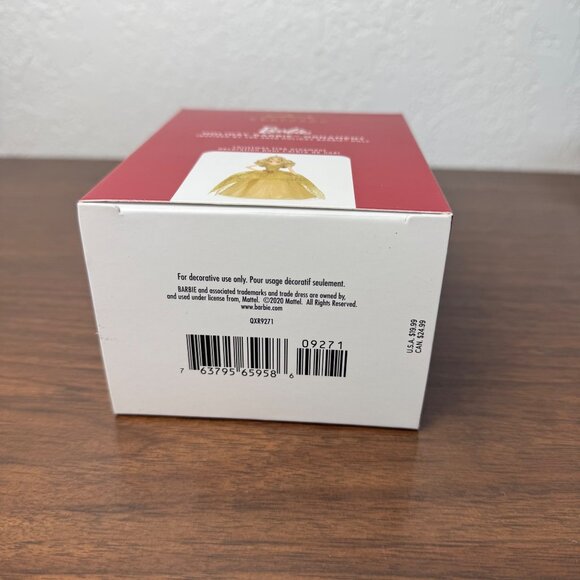 Hallmark Keepsake 2020 Holiday Barbie Ornament Christmas Blonde OPEN IN BOX - Picture 3 of 5